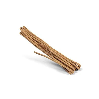 Imagen de Kaps Cordones Finos Redondos Encerados, de Calidad 2 mm 100% Algodón para Calzado Casual y Moda, 1 par (60 cm 24 pulgadas 3 a 4 pares ojales / 10 beige)