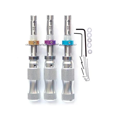 Imagen de Loboo Idea Set de 3 piezas selección bloqueo tubular, 7 pines Herramientas tubular ajustables 7.00MM 7.5MM 7.8MM (HUK)