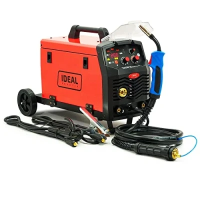 Imagen de Ideal PRAKTIG MIG 200 PULSE MIG/MAG PULS Synergia Inverter máquina de soldadura A FLUX 3 en 1, rojo