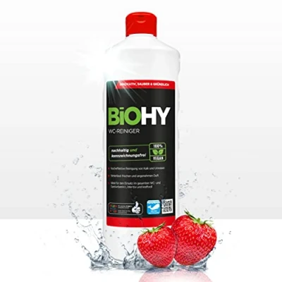 Imagen de BiOHY WC limpiador (1 botella de 1 litro) Gel viscoso, concentrado ideal contra las escamas orina (WC Reiniger)