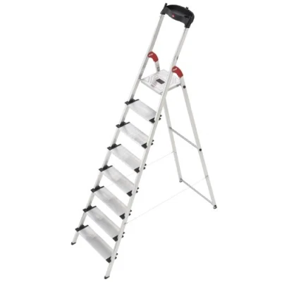 Imagen de Hailo Aluminio 5_8818 001 Escalera de Tijera Ancho XXL EasyClix (8 peldaños), 150 kg