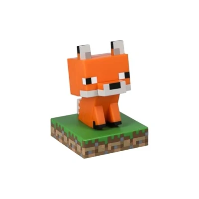 Imagen de Paladone Minecraft Lámpara de escritorio con licencia oficial Fox, decoración sala juegos y mercancía para niños niñas, accesorio regalo luz nocturna