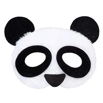Imagen de Boland BOL56721 Máscara de Panda con Cabello, Multicolor, Talla única (Ciao SRL BOL56721)