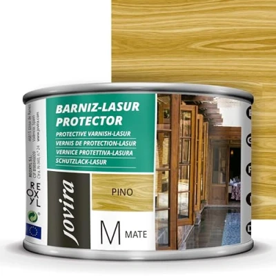Imagen de Lasur Protector Mate. Protege, decora y embellece todo tipo de madera (375 Mililitros, Pino)