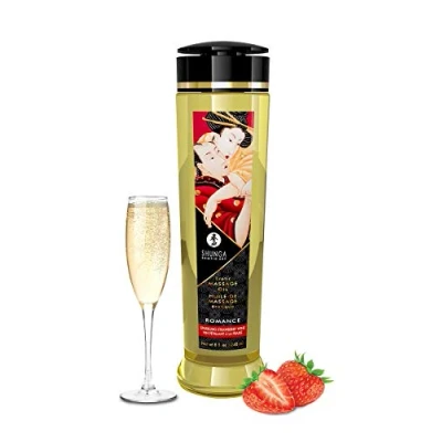 Imagen de Shunga Pareja Masaje Olie Espumoso Vino Stawberry 240 Ml 260 g
