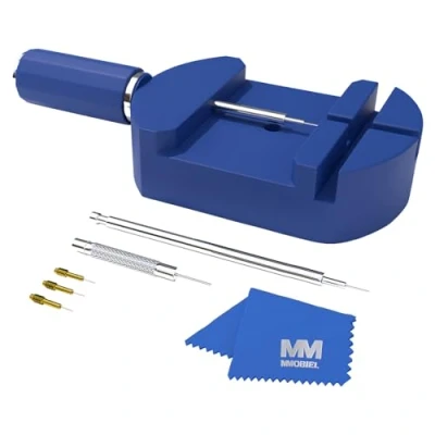 Imagen de MMOBIEL Kit de Herramientas Ajustables para Remover Perno Correa Reloj con Empujadores y Punzón Acero