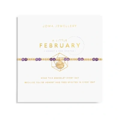 Imagen de Joma Jewellery A Little Gold Pulsera de piedra natal del mes elástica ajustable 17,5 cm, 17.5 centimeters, Plata