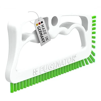 Imagen de FUGINATOR® Cepillo para Juntas de baño, Aseo, Cocina, Limpieza Azulejos Pared y Suelo, práctico Azulejos, Espacios Estrechos (Blanco/Verde)