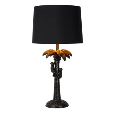 Imagen de LUCIDE EXTRAVAGANZA COCONUT Lámpara de mesa Ø 30,5 cm 1xE27 Negro