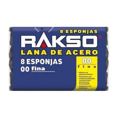 Imagen de RAKSO lana de acero fina 00 Ideal para pulir suelos y abrillantar superficies Alternativa a la 000 0000
