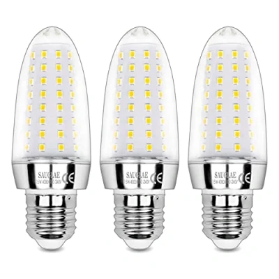 Imagen de SAUGLAE Bombillas LED de 15W, Incandescentes Equivalente 120W, Blanco Neutro 4000K, 1700 lm, Tornillo Edison E27, 3 Piezas