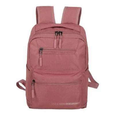 Imagen de travelite La Mochila para equipaje de mano talla M cumple con las dimensiones del cabina IATA, serie KICK OFF vacaciones y deporte, Rosa (Rosé), (40 cm/17 Litros)