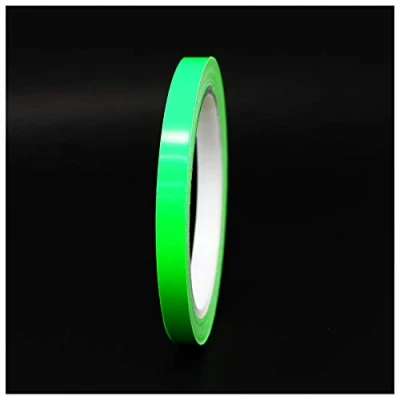 Imagen de Finest Folia 10m tira decorativa autoadhesiva para coche moto barco modelismo bicicleta muchos colores y anchos la artesanía (Verde neón, 8mm)