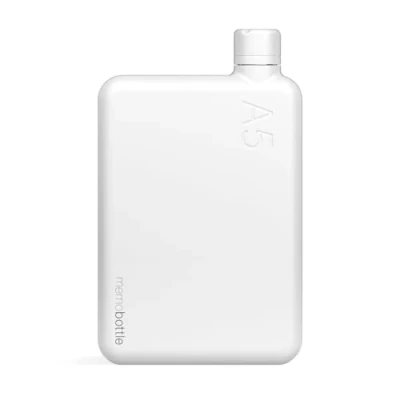 Imagen de memobottle A5 ACERO INOXIDABLE (BLANCO) 36 oz / 1080 ml Botella de agua duradera, a prueba fugas y premium Libre BPA Ideal para un estilo vida moderno