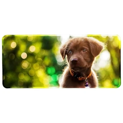 Imagen de Silent Monsters Alfombrilla ratón Ordenador tamaño (900 x 400 mm), Mouse Pad Grande, diseño Cachorro de Perro, Adecuado para Oficina y Gaming