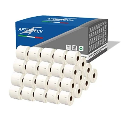 Imagen de Aftertech 100 x 11354 57 32 mm Rollos de etiquetas adhesivas compatibles (1000 etiquetas/rollo = 100000 totales) para Dymo LabelWriter Seiko SLP etiquetadoras impresoras S0722540