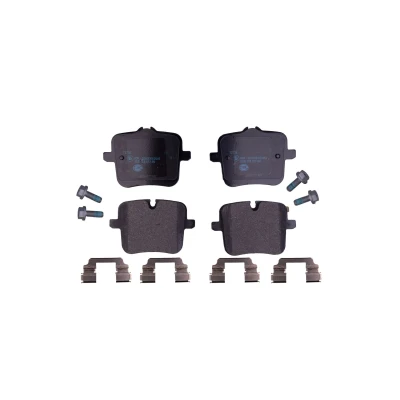 Imagen de HELLA 8DB 355 037 991 Juego de pastillas freno preparado para indicador desgaste con tornillos pinza accesorios BMW: 5 Berlina, 7, X5