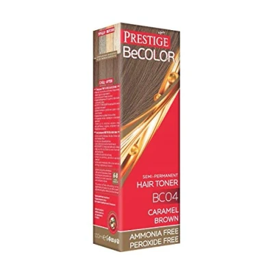 Imagen de Vips Prestige BeColor Tinte Semi Permanente Color Castaño Caramelizado BC04, Sin Amoniaco Peroxide