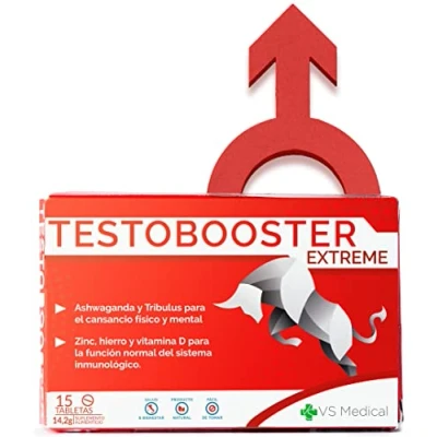 Imagen de Testosterona Booster EXTREME VS Medical Potenciador Sexual Masculino Natural Pre Entreno, Rendimiento Muscular Fuerza, Energía, Resistencia y Potencia Ashwagandha,Tribulus Terrestris, Zinc