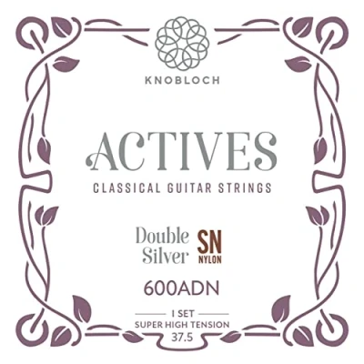 Imagen de KNOBLOCH STRINGS cuerdas de Guitarra Española 600ADN Actives Double Silver Tensión Super Alta 37.5 Graves Brillantes y Agudos Matizados Juego Flamenca Clásica Hechas en España