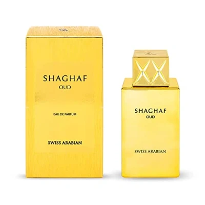 Imagen de Tawakkal Perfumes Shaghaf Oud de Swiss Arabian Fragancia unisex con notas vainilla, praliné, rosa y azafrán, 75 ml
