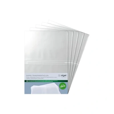 Imagen de SIGEL SM181 Fundas dobles transparentes, para A5, 5 x 10 unds.