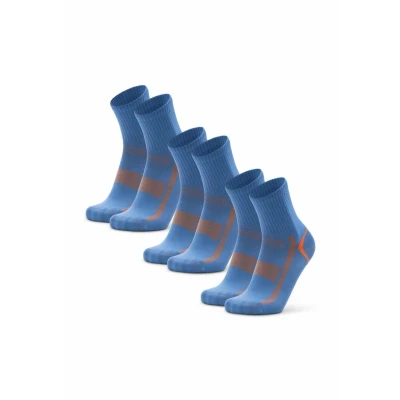 Imagen de DANISH ENDURANCE Calcetines Deportivos de Media Caña Running,Transpirables, Hombres y Mujeres, 3 o 5 pares, x Azul/Naranja, 35 38