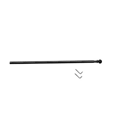Imagen de ATELIERS 28 2 x Tringle de vitrage Extensible Avec Embout Boule Ronde diamètre 7 Métal (Noir