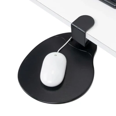 Imagen de EHO Plataforma de Mouse con Abrazadera, Almohadilla giratoria 360 Grados, Accesorio ergonómico para Bandeja Mouse, Alfombrilla Deslizante, Adecuada Escritorio 1.5