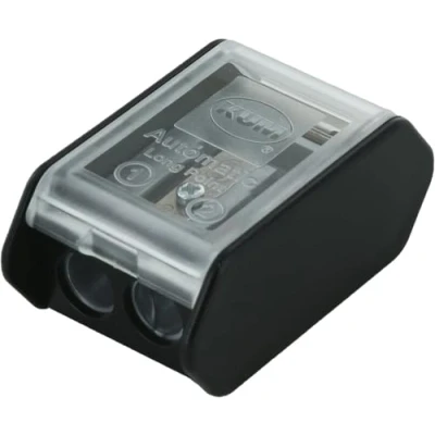 Imagen de KUM 1055511 afilador de cono largo AS3, con recipiente, incl. 2 cuchillas repuesto, negro, 1