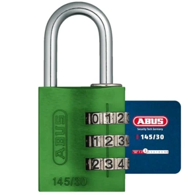 Imagen de Abus 145/30_VERDE Candado aluminio combinacion 30mm 3 dígitos verde