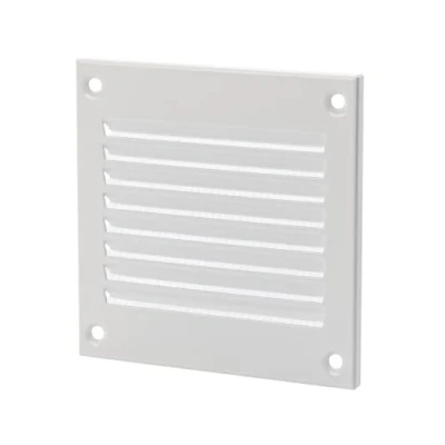 Imagen de 100x100mm Rejilla de Ventilación con Mosquitera Rejillas Aireación Metálicas Acero, Blanco