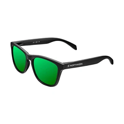 Imagen de NORTHWEEK Regular Venice Gafas de Sol para Hombre y Mujer, Polarizadas, Negro/Verde