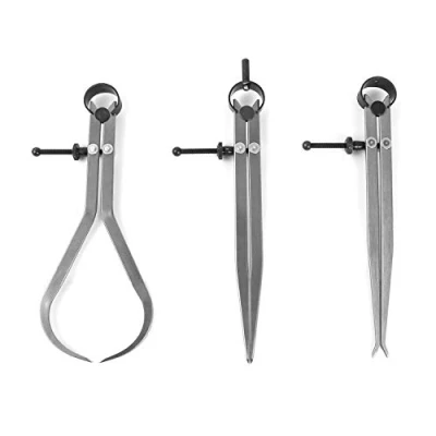 Imagen de QWORK® Juego de calibre y compás 3 piezas 228 mm / 9&quot;
