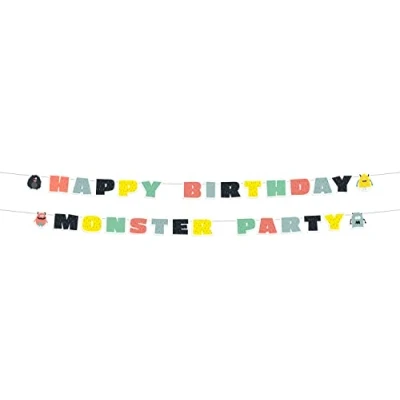 Imagen de Folat 68288 Guirnaldas de letras Monster Bash 2 piezas, multicolor