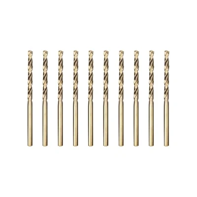 Imagen de Meccion HSS Co 10pcs 2.5mm Brocas Helicoidales para Metal, Acero Inoxidable, Madera, Plástico y Hierro