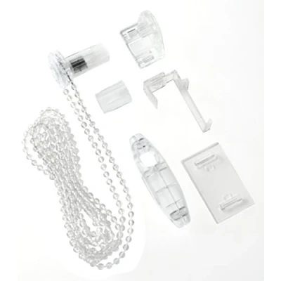 Imagen de GARDINIA Accesorios de tracción Lateral, Kit conversión para persianas EASYFIX, Pieza Repuesto Pegar o Abrazaderas, Montaje sin Agujeros, Soportes Ajustables, Transparente
