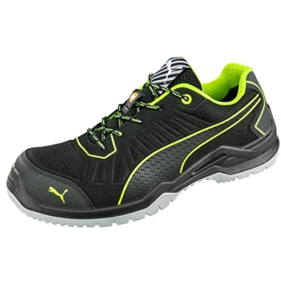Imagen de PUMA 644210.42 Fuse TC Green Low S1P ESD SRC Zapatillas de Seguridad (Talla 42, Negro/Verde Claro)