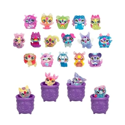 Imagen de Magic Mixies minis de la Serie Shimmerverse Megapack, con 20 Mini mixies, 4 Ocultos minicalderas, 5 nuevos Equipos Poderes mágicos Individuales