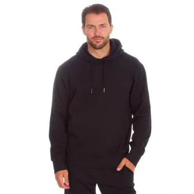 Imagen de Sudadera con capucha para hombre forro polar cepillado, Negro, L