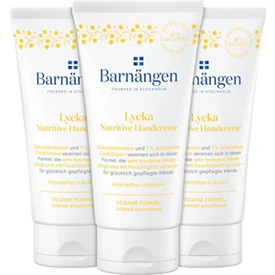 Imagen de Barnängen Crema de manos Lycka, 3 unidades 75 ml