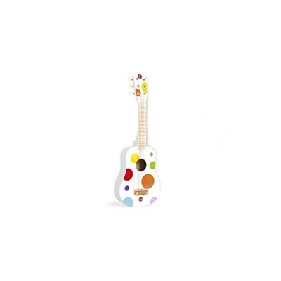 Imagen de Janod Confetti Guitarra en Madera, Instrumento Musical para Niños, Juguete de Imitación y Estimulación Del Talento Desde Los 3 Años, J07598