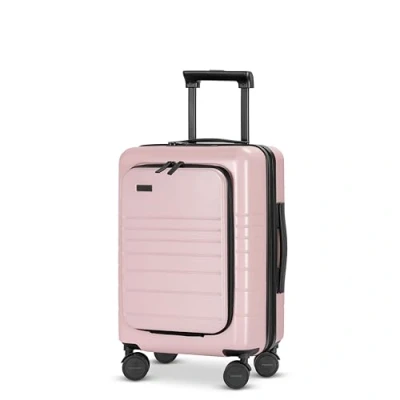 Imagen de ETERNITIVE Maleta de Viaje Cabina Rígida Policarbonato &amp; ABS Tamaño: 54 x 34 23,5 cm 33L Puerto USB C y A con Cerradura TSA Equipaje Mano Ruedas 360 Rosa