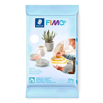 Imagen de STAEDTLER Material de modelado secado al aire, color blanco, listo para usar, sin necesidad combustión, 250 g, agradable tacto, no se pega, mínimo 95% materias primas naturales, 8103 0