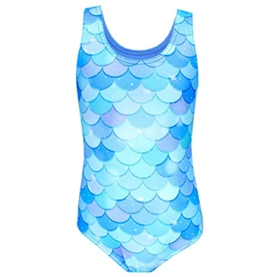 Imagen de Aquarti Bañador con un Estampado para Niñas, Sirena/Azul/Turquesa, 122