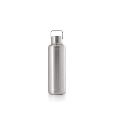 Imagen de EQUA Timeless Botella de agua aislada doble pared, acero inoxidable, 24 horas fría o caliente hasta 12 horas, sin BPA, a prueba fugas, duradera, multifuncional (acero, 600 ml)