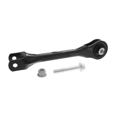 Imagen de VAICO V58 0208 Barra oscilante, suspensión de ruedas con juego tornillos eje trasero ambos lados, arriba Brazo oscilante transversal TESLA: Model 3