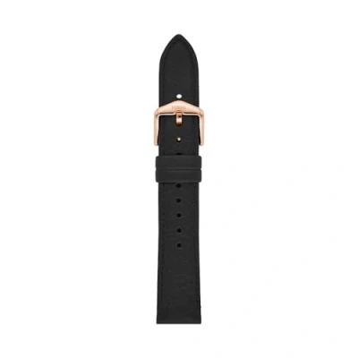 Imagen de Fossil Correa de piel negra LiteHide para mujer, 18 mm, S181510, negro, Casual