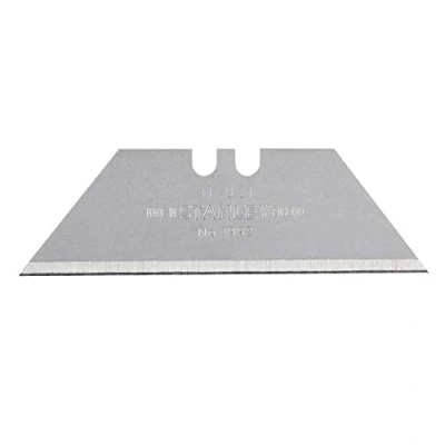 Imagen de STANLEY Hojas de Cuchillo Trapezoidal 1992 Sin Orificio, Grandes y Reversibles, 2 Puntas, Muy Resistentes, Largo 61mm, Alto 19mm, Caja 100 Unidades, 1 11 921