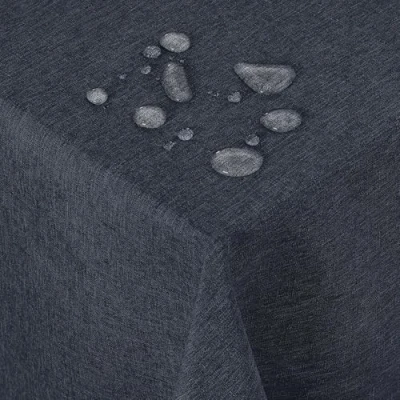Imagen de Deconovo Manteles de Mesa Rectangular Efecto Lino para Comedor 130 x 160 cm Gris Oscuro